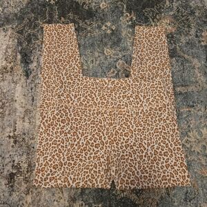 Lou & Grey leggings in tan and baby blue background Size S